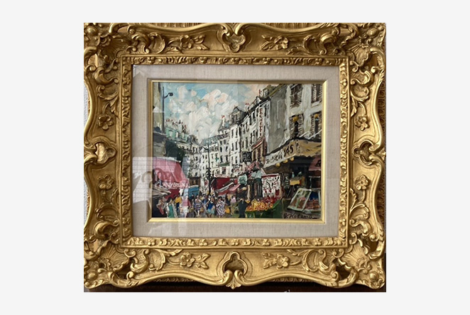 児玉幸雄 油彩 ムフタール通り